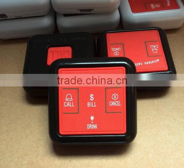 restaurant waiter call system with table pressing button for customer to call center