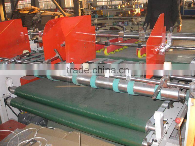 corrugated box folder gluer machine ,high quality carton box folding gluing machinery