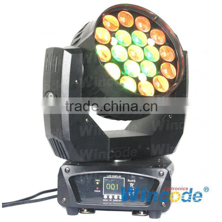 19*12W RGBW Zoom LED Moving Head Light, LED Stage Lighting, Beam Moving Head Light