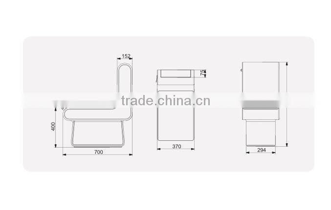 Back to wall washdown p trap toilet