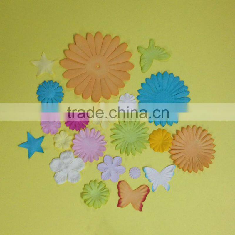 Paper flowers embellishment for card making scrapbooking