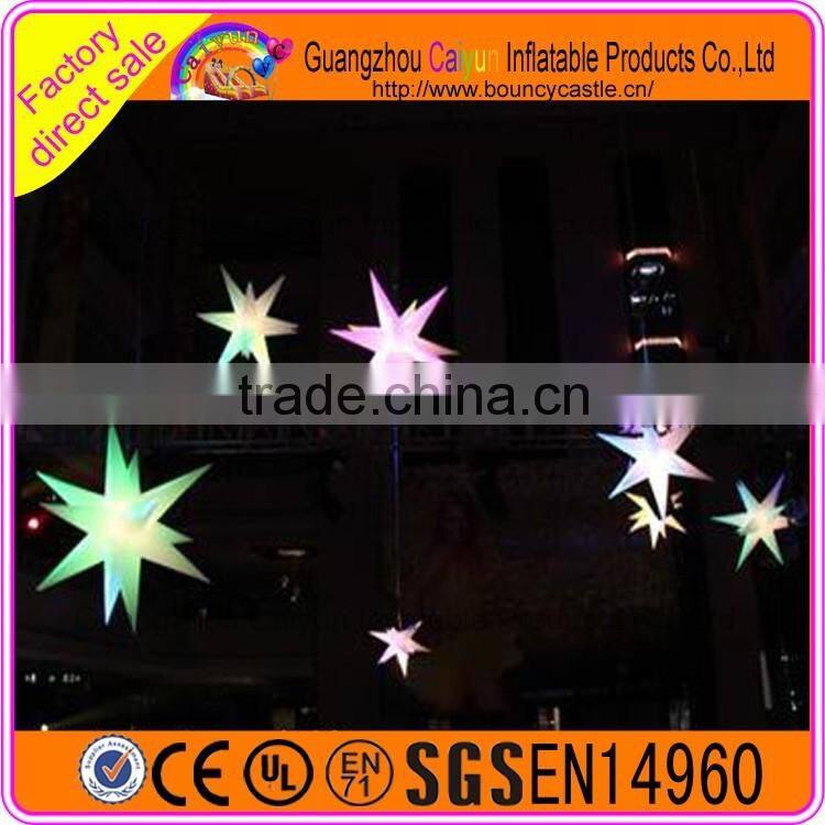 Colorful LED changable Inflatable Star For event party decoration