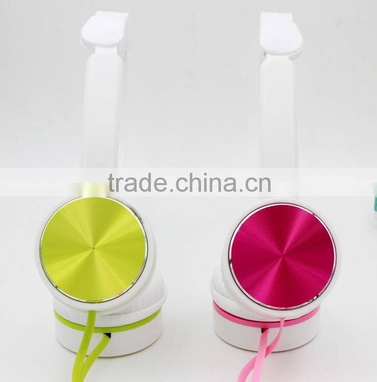 retractable lightweight hot sale colorful folding headset