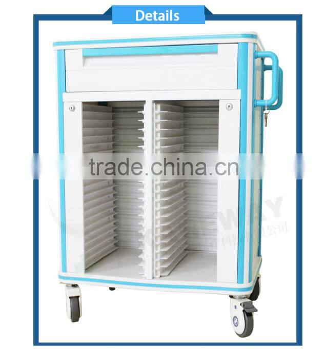 Hospital accessories 40 layers hospital medical record trolley