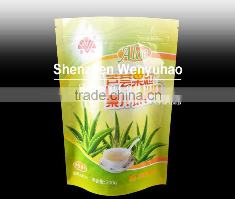 gravure printing food grade laminated pouches with zipper top