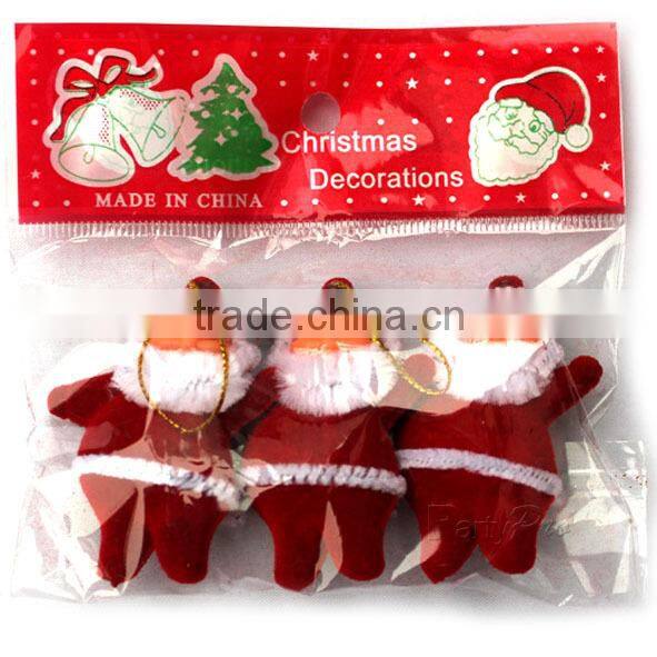 Partypro 2015 New Product Christmas Toy Funny Small Flannel Santa Claus