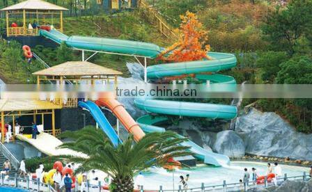 Hot fiberglass water slide spiral slides amusement park rides for sale