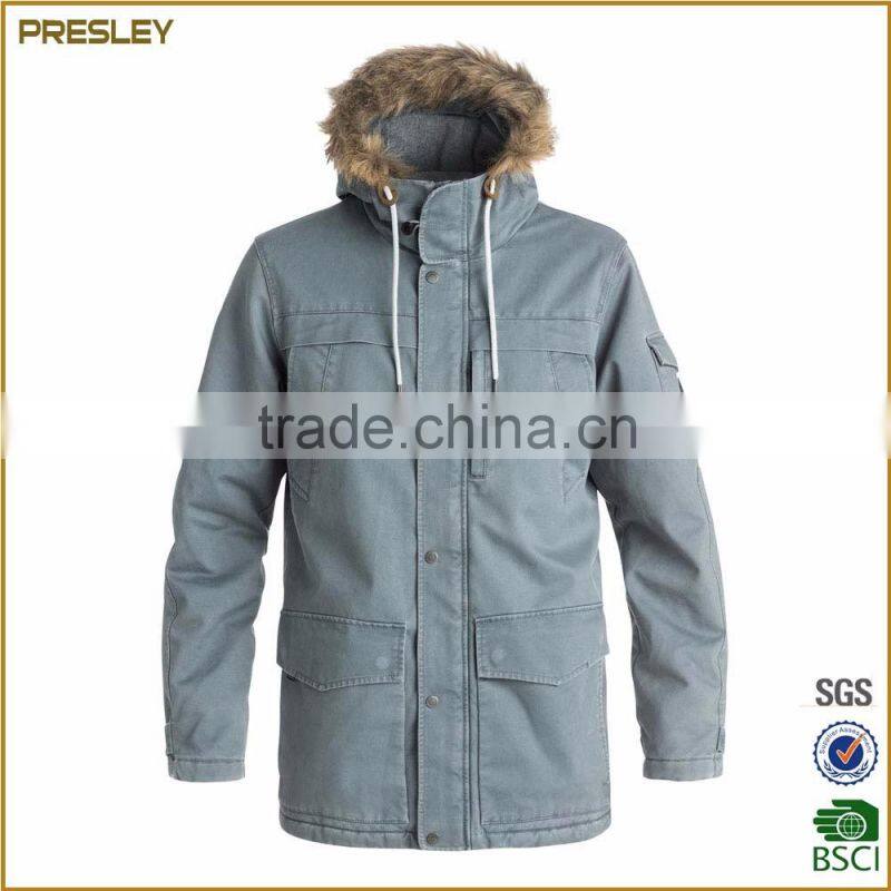 2016 China Manufacturers Custom High Quality Fashion Men Winter Overhead Coat Outdoor Jacket