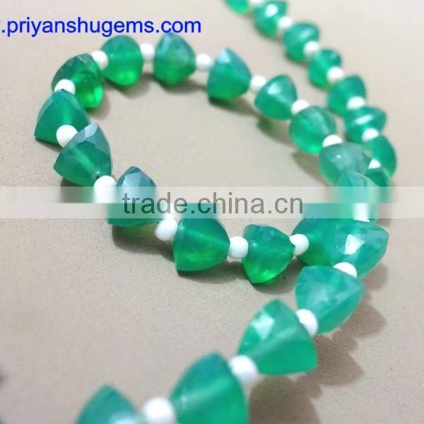 Green Onyx 4.75 mm Faceted Heart
