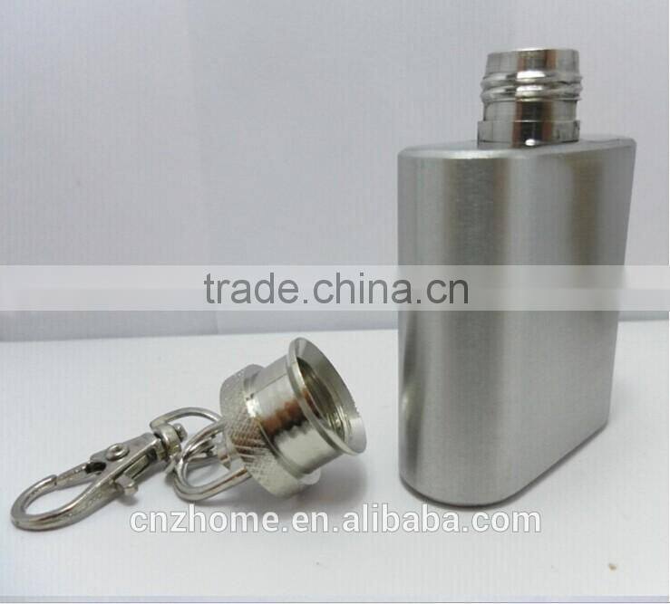 Classic 1oz Hip Flask with Keychain