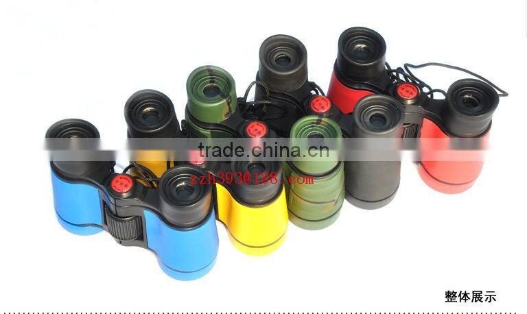 Environmental color toy binoculars , children binoculars ,kids plastic gift binoculars Environmental rubber toy telescope 4X30
