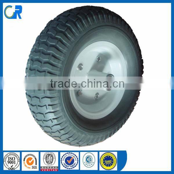 China Qingdao Flat Free Tire 3.50-5 foam tire
