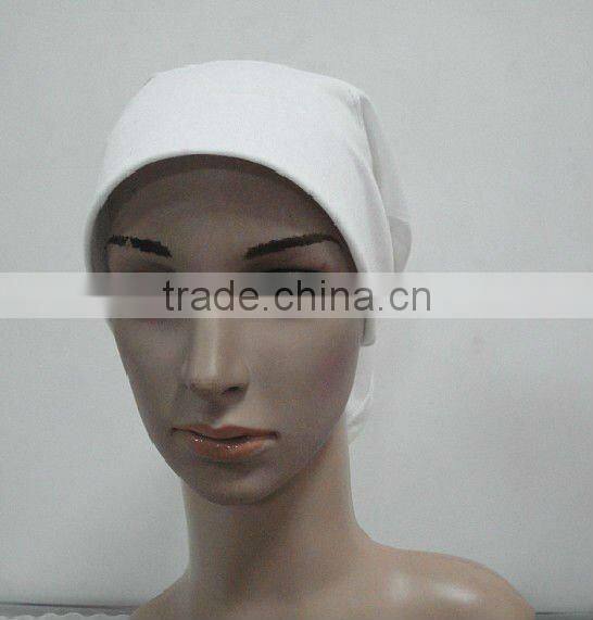 C002 plain tube underscarf with stiff on front,cotton underscarf and hats