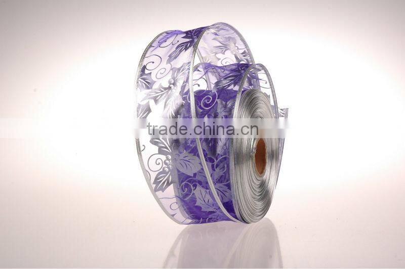 Gift Decorative Organza Wired Christmas Ribbons
