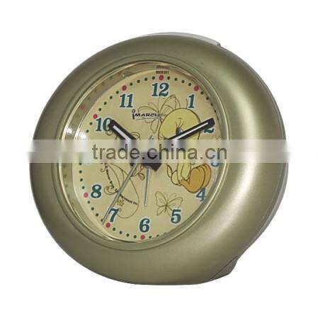 oval shape plastic table alarm clock table clock, desktop clock