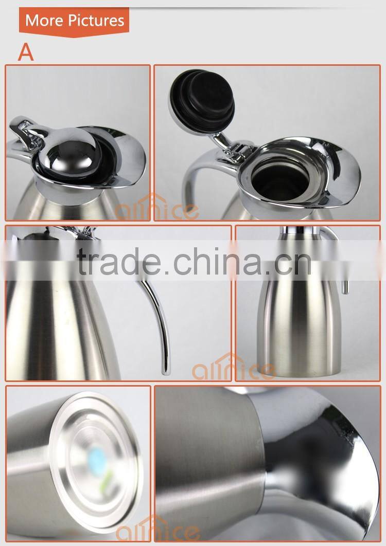 Allnice daily vacuum handle Insulated stainless steel tea carafes /thremal water kettle/coffee carefes