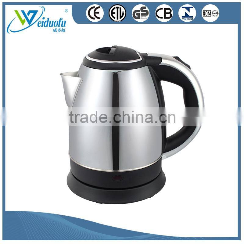 CE GS Approval 1.5L Stainless Steel Cordless Electric Water Kettle / HDK-1.5B1