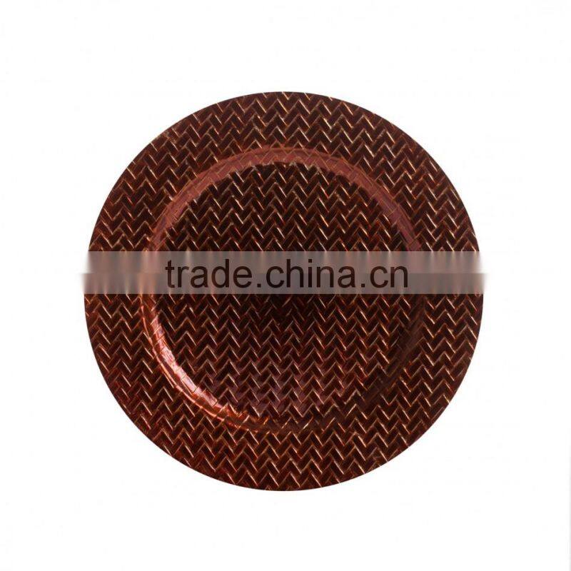 Designer copper charger plate, supplier of copper charger plate, bulk charger plate