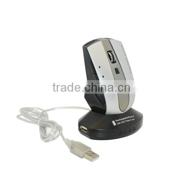 CPI Adjustable 2.4Ghz Wireless Rechargeable Mouse/Rechargeable USB Wireless Mouse with Rechargeable USB Cable for Sale