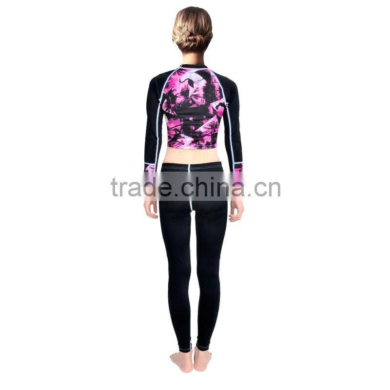 Rush guard water women rash guard spandex lycra rash guard
