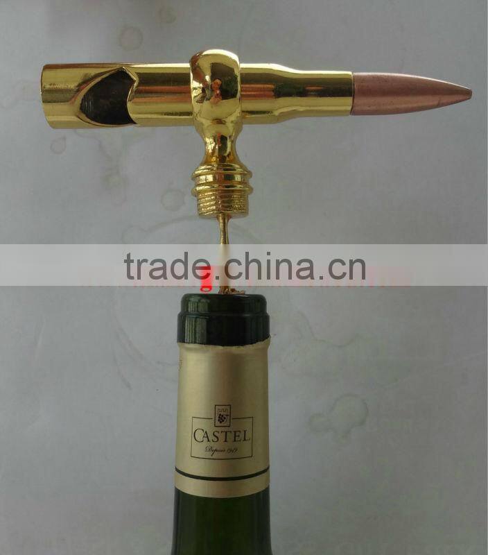 cool 50 Caliber Corkscrew & bullet beer Bottle Opener