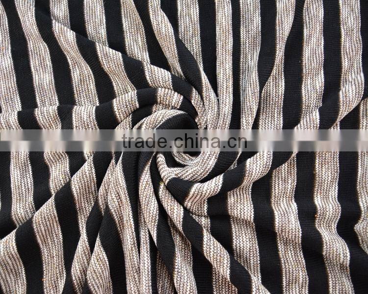 Jiufan Textile Hot Sale Hacci High QTY Yarn Dyed Knit Acrylic Rayon Poly Fabric For Sweater