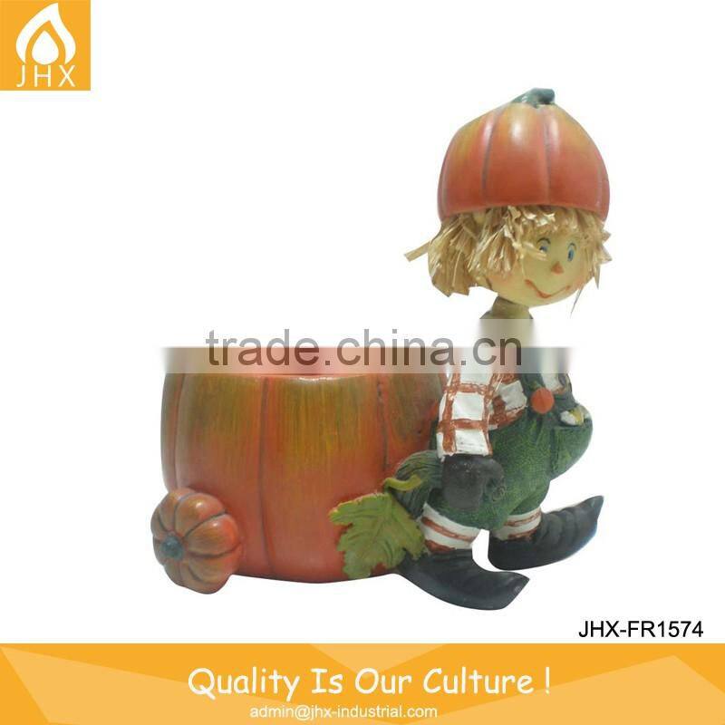 NEW Resin Orange Halloween Pumpkin Decorations