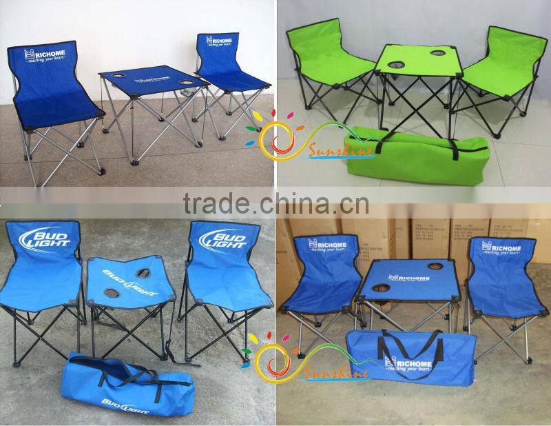 Folding compact table and chairs set