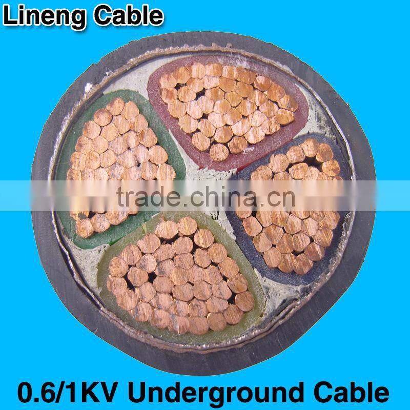 Hebei Lineng 0.6/1kv 4 core Copper Underground Power Cable 240 SQ MM