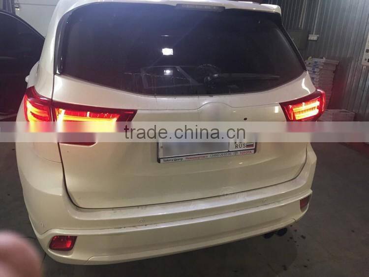 Car LED Rear Lamp Trunk Light DRL+Signal+Brake+Reverse Taillights For Toyota Highlander 2014 2015