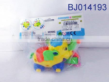Plastic zoo animal toy funny take apart pulling cartoon elepant toy