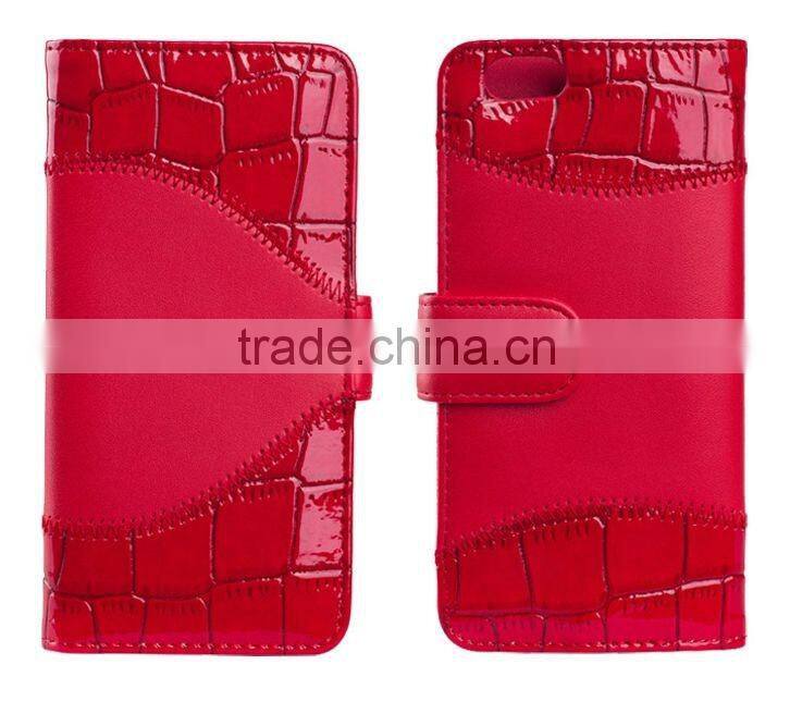 Concise design lady's fashion phone wallet cellphone mobile case cover