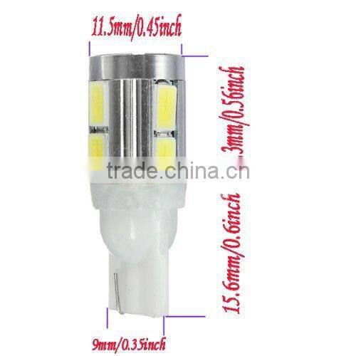2 x T10 10 SMD 5630 194 501 W5W Car LED Light Bulbs Canbus ERROR Free Lamp White
