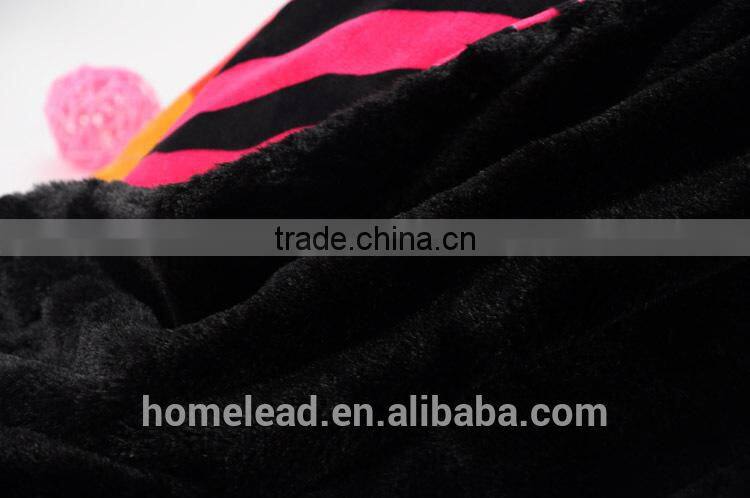 China supplier polyester print soft zebra throw