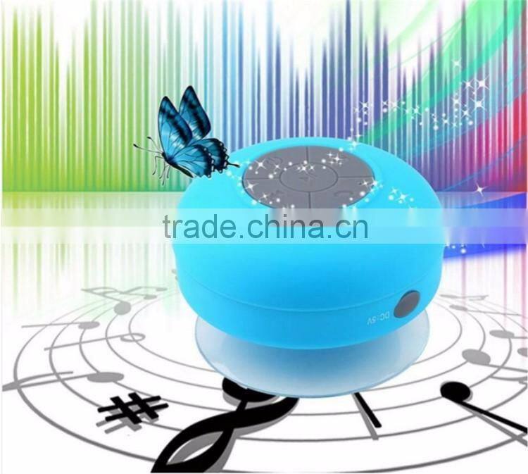 Portable Stereo Waterproof Speaker Bluetooth Shower Speaker with Suction Cup