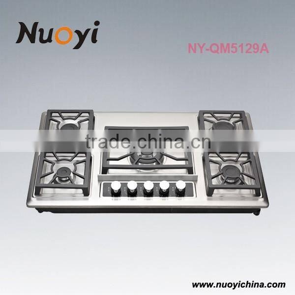 Italian style household kitchen gas stove cast iron burner for work appliance use