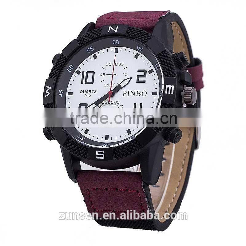 2016 Hot Fashion Luxury Men Quartz Watch Women Leather Sports Wrist Watch Relogio Masculino for Unisex