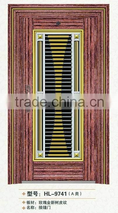 Mordern house used stainless steel exterior front door designs seam door