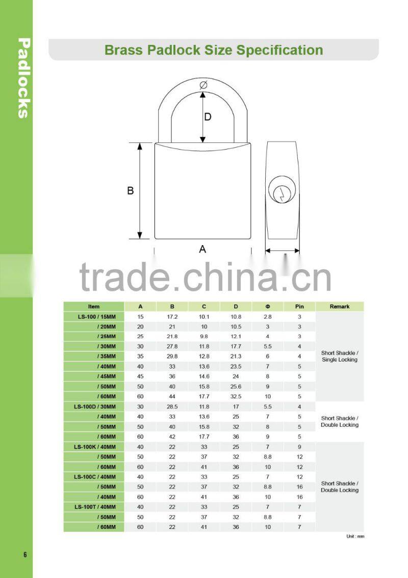 LS-303 Kaba Key and Steel Chain WITH Plated steel Amour Rectangular Padlock