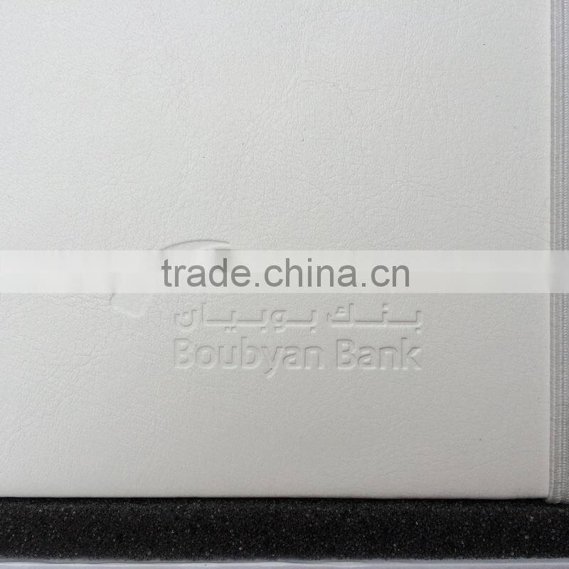 2016 hot customized luxury gift notebook with metal pen and logo for adverting