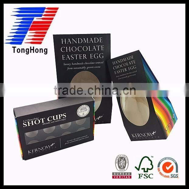 many size balck printing with window paper box for Easter egg