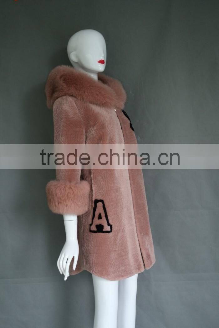 Brand new Shearing Lamb Trend Luxury Lamb Shearing Skin Leather Coat Ladies Long Fur clothes