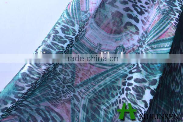 Mulinsen Textile Knitting Stretch Spandex Digital Printed Fabric FDY Polyester