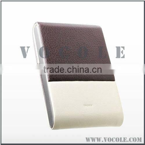 hot selling double side colors 100%genuine leather money clip wallet with card holder