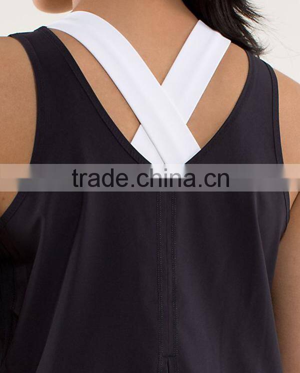 custom plain 95% cotton 5% spandex black and white tank top women