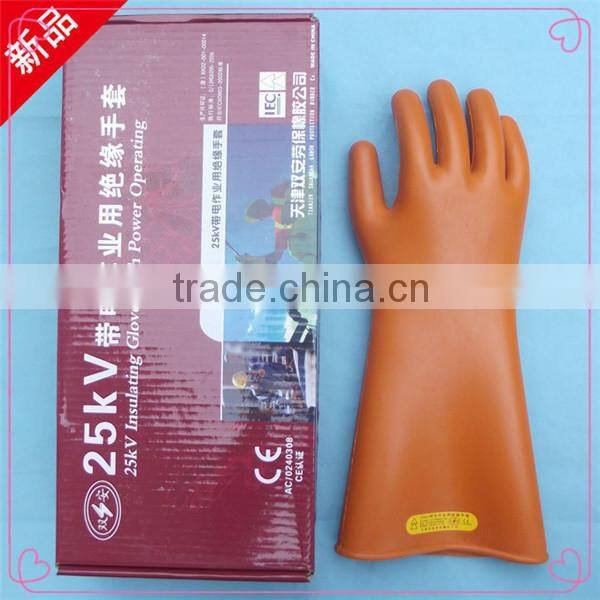 industrial heavy duty rubber glove/orange industrial rubber glove/industrial gloves