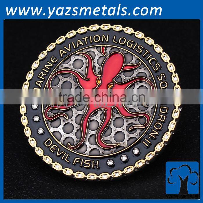 Wholesale Coin Supplies custom metal enamel calendar coin