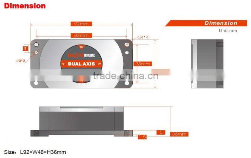 ACA626T High Accuracy Tilt Sensor with Full Temperature Compensation