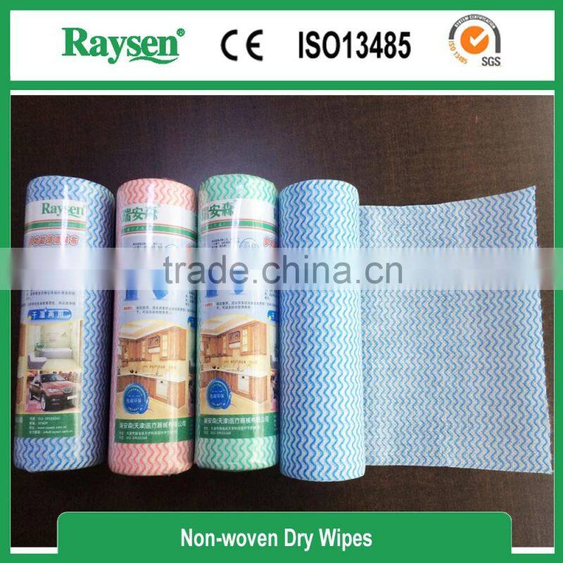 Cheap multi-purpose spunlace non woven wipes roll from Raysen