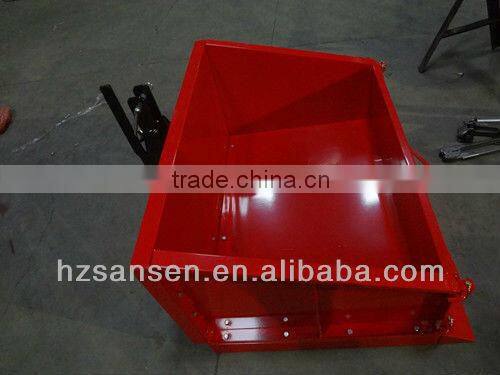 4foot tractor 3point tipping transport box ;dirt scoop with CE